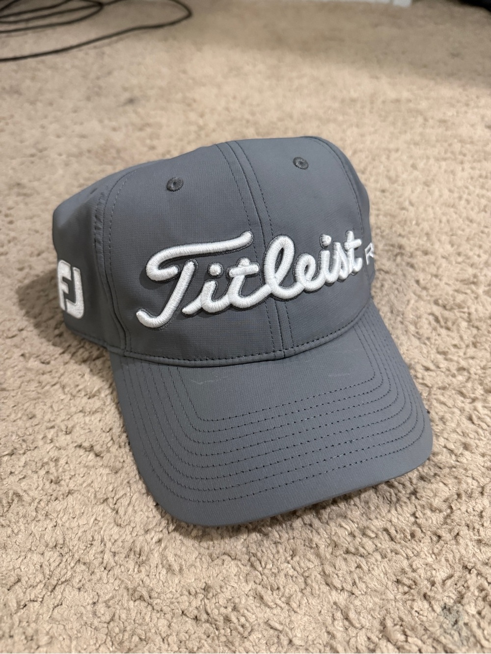 Titleist Gray Performance Golf Cap with White Script Logo